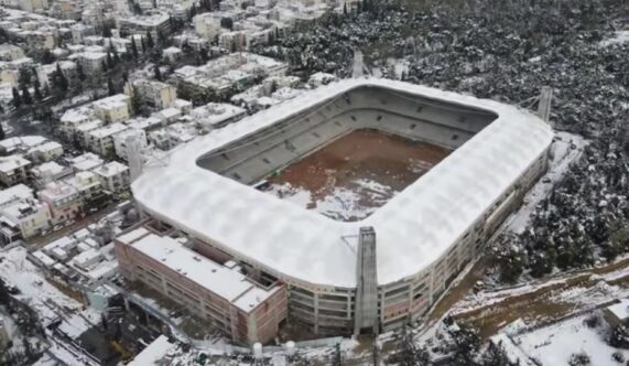 opap arena χιόνια νέο γήπεδο ΑΕΚ