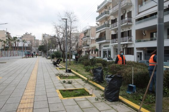 Ανάπλαση πρασίνου Πλατεία Θεμιστοκλή - Πηγή: Δήμος Πειραία