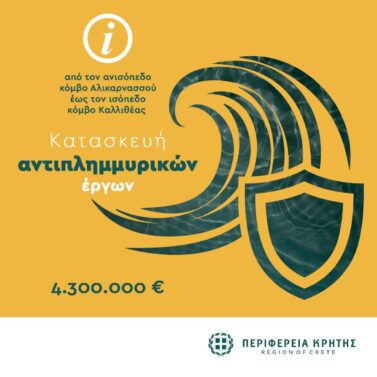 Αφίσα Αντιπλημμυρικά Έργα - Πηγή: Περιφέρεια Κρήτης