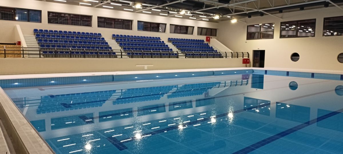 κατασκευή του κλειστού Γυμναστηρίου – Κολυμβητηρίου στον Κορυδαλλό Πηγή: Περιφέρεια Αττικής