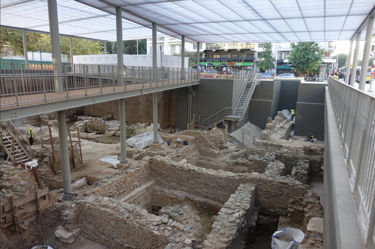 Μετρό Θεσσαλονίκης-Αρχαιολογικός χώρος στη Βόρεια Είσοδο του Σταθμού Αγίας Σοφίας- Πηγή: Υπουργείο Πολιτισμού