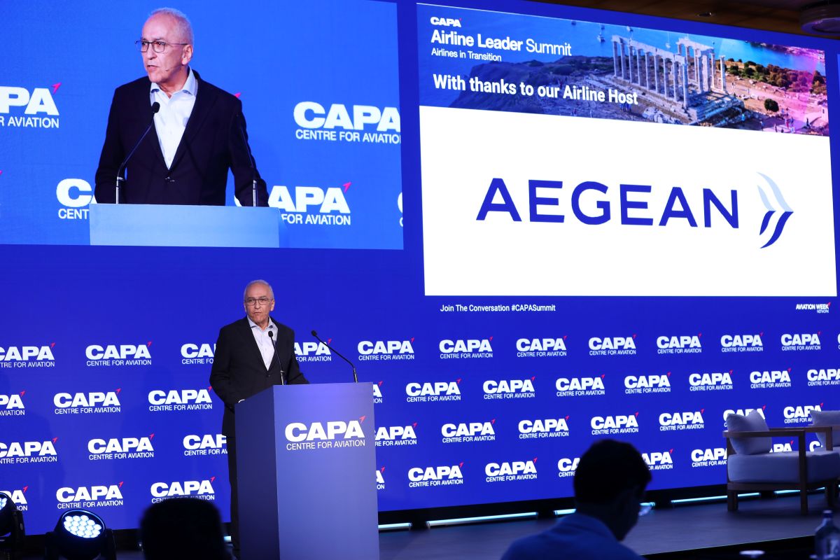 O CEO της AEGEAN, Δημήτρης Γερογιάννης, στο CAPA Aviation Summit - Πηγή: AEGEAN